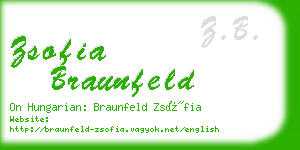 zsofia braunfeld business card